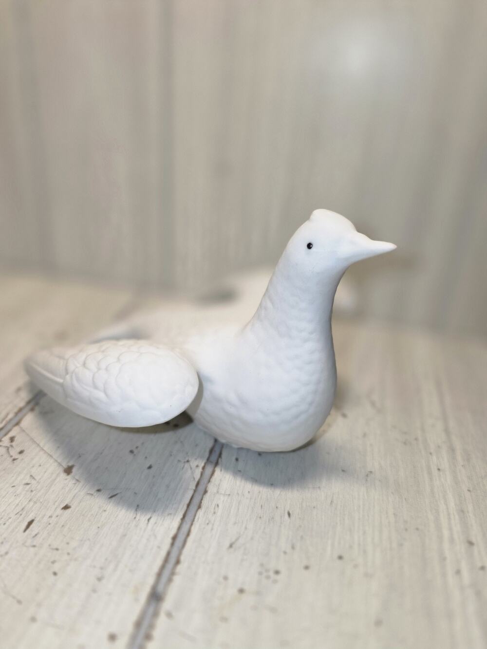 Vtg 8" Limoges France White Dove Figurine Bisque Porcelain Elegant Love Bird